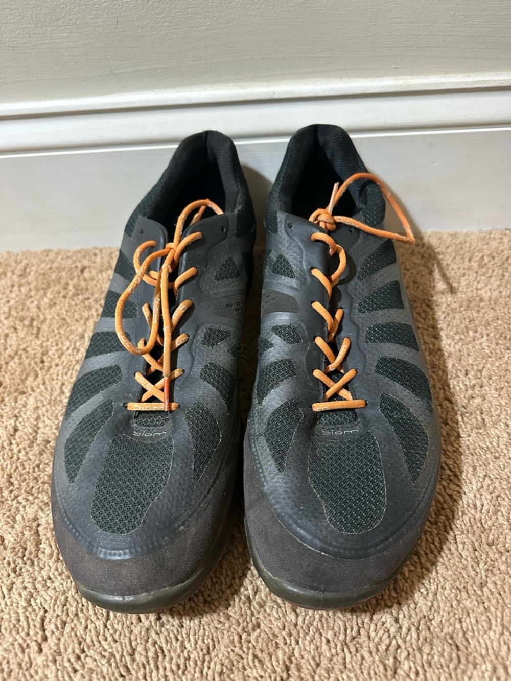 Ecco Biom Train Sneaker Shoes Run Gym  Black/gray With Orange Laces Size 46